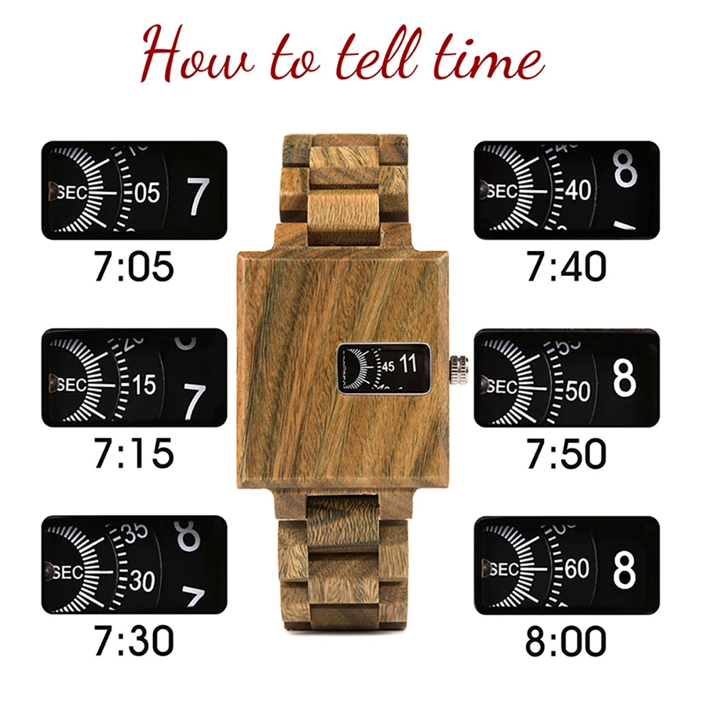 BOBO BIRD New Design Watch Men Ebony Wooden Delicate Square Timepiece Relogio Masculino Birthday Gift to him Drop Shipping J-R23