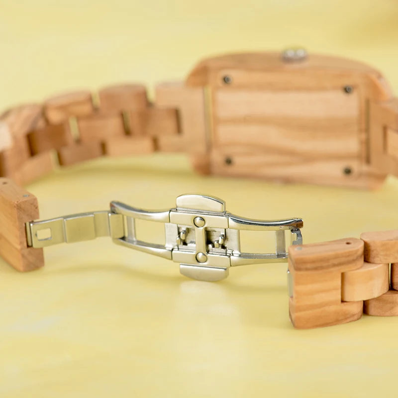 BOBOBIRD Wooden Watch Ladies Quartz Wrist watches Luxury Brand Female Clocks montre bois femme in Wood Box