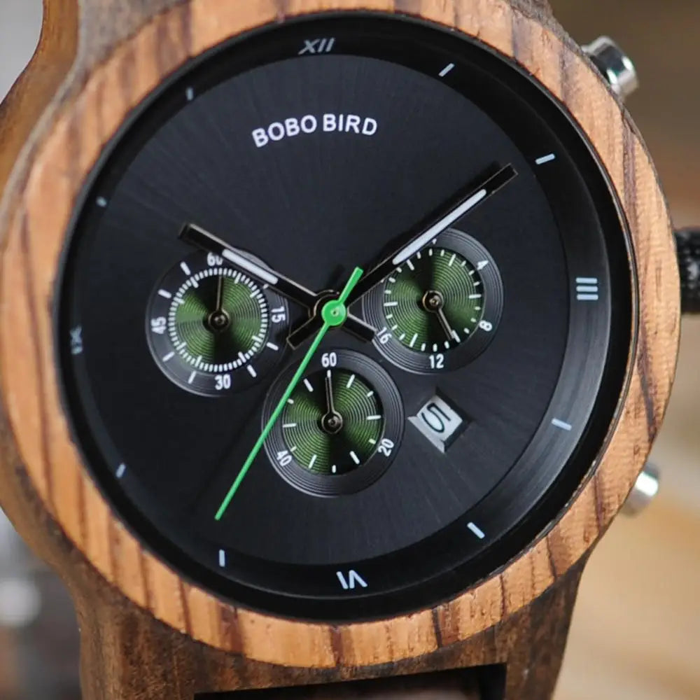 BOBO BIRD New Wooden Watch Ladies Timepieces for Women Functional Stop Watches Female saat with Display relogio feminino