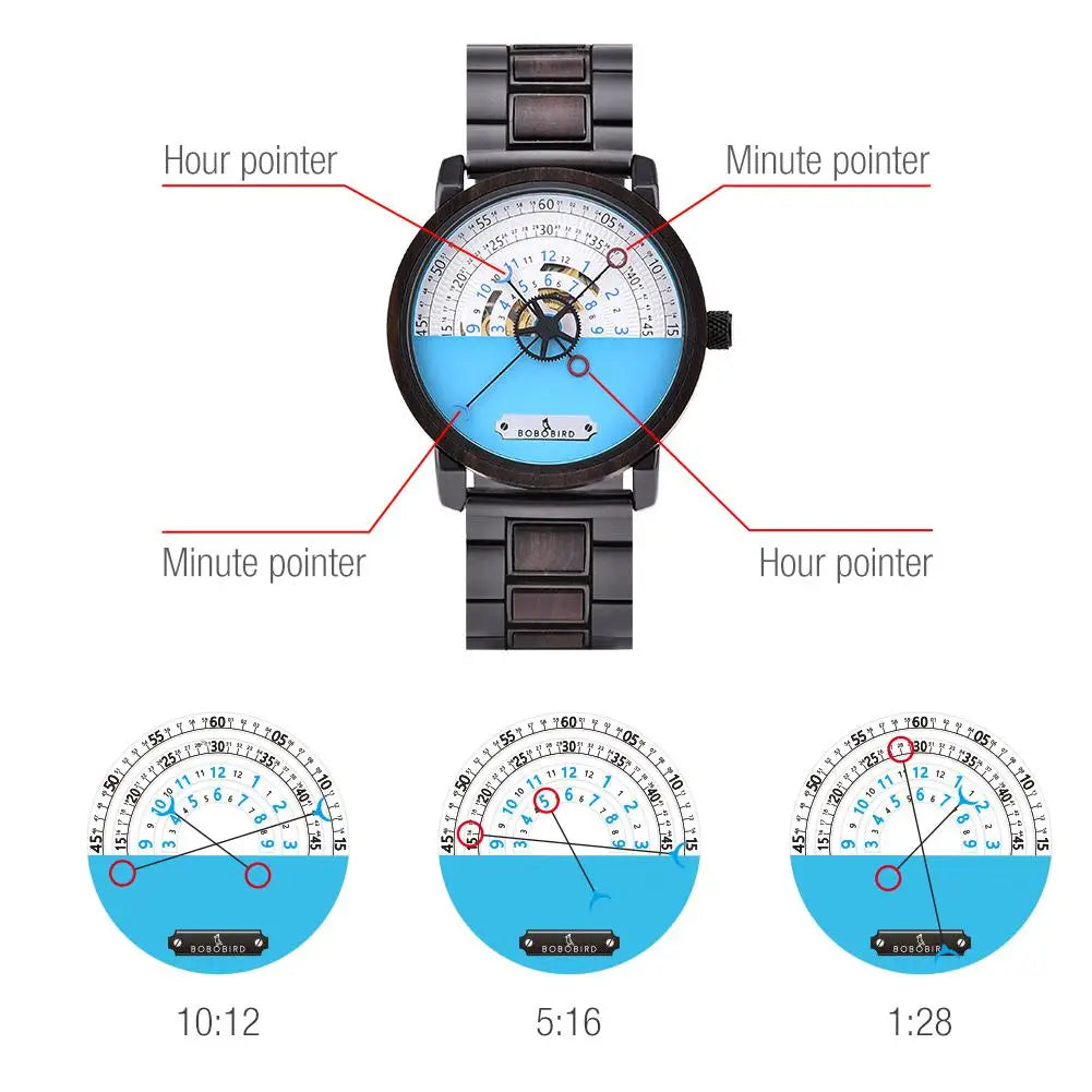 BOBO BIRD Mens Watch Mechanical Watches Automatic Self Winding Tourbillon Wooden Wristwatch for Men Timepiece Relogio Masculino