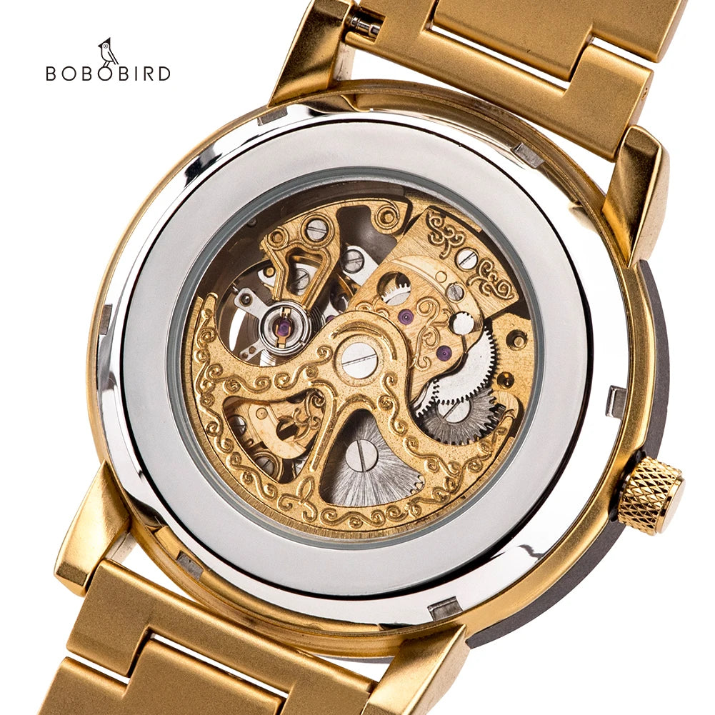 BOBO BIRD Mens Watch Mechanical Watches Automatic Self Winding Tourbillon Wooden Wristwatch for Men Timepiece Relogio Masculino