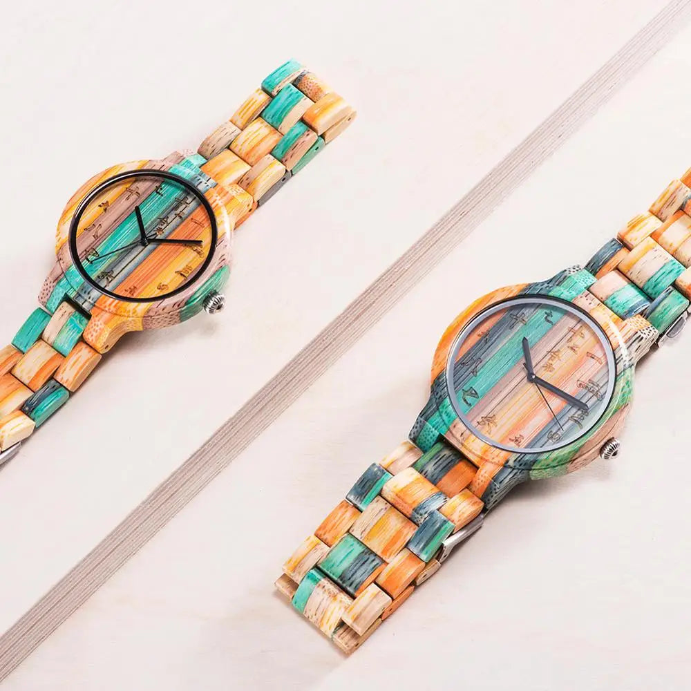 BOBO BIRD Wooden Couple Quartz Watches For Men Fashion Ladies Wristwatch relogio feminino Gift Vintage Timepieces Drop Shipping