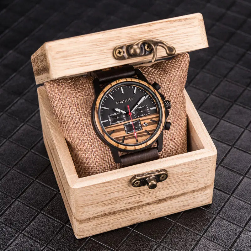 DODO DEER Wood Watch For Men Top Brand Luxury Wristwatches Male Waterproof Luminous Hand Running Seconds Sport Gift to Him