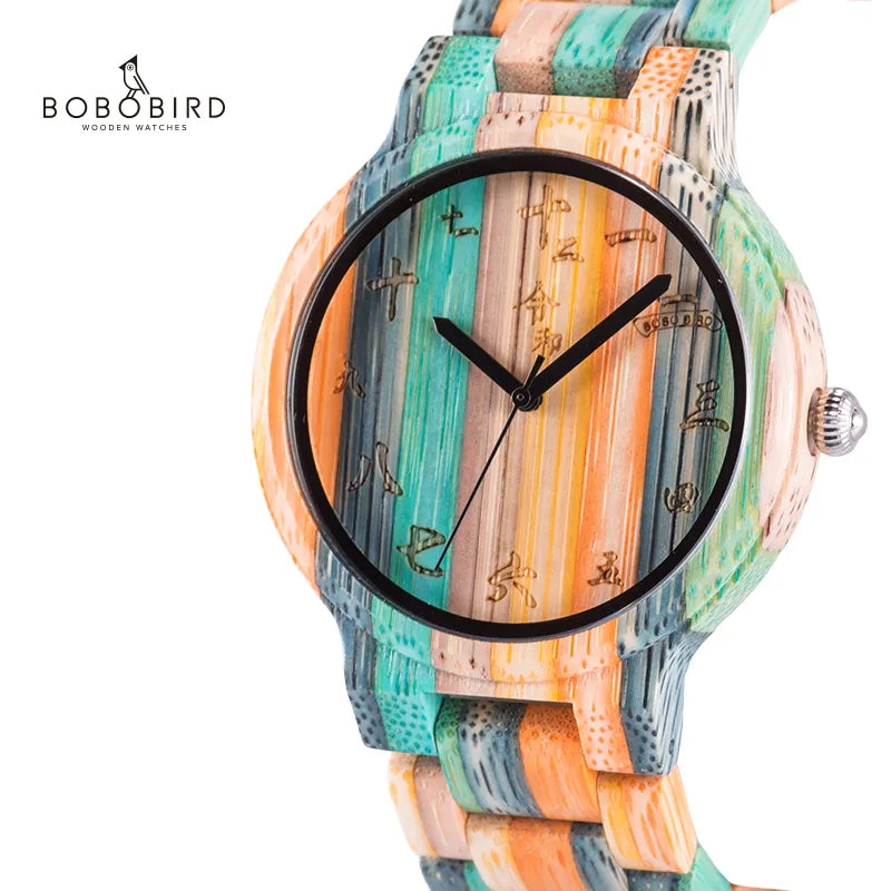 BOBO BIRD Man's Wood Watch for Women Couple Quartz Fngeen Wristwatches ブレスレットrelogios masculinos de luxo original in Gift Box