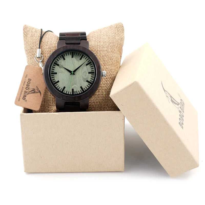 BOBOBIRD C30 Ebony Wood Watches For Mens Watches Top Brand Luxury Quartz Watches With Gift Box