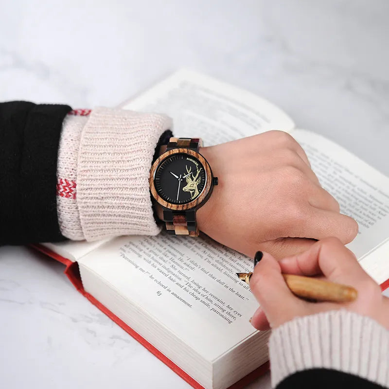 Reloj Mujer BOBO BIRD Wooden Couple Watch Men Women Valentine Birthday Anniversary Custom Wristwatch Special gift dropshipping