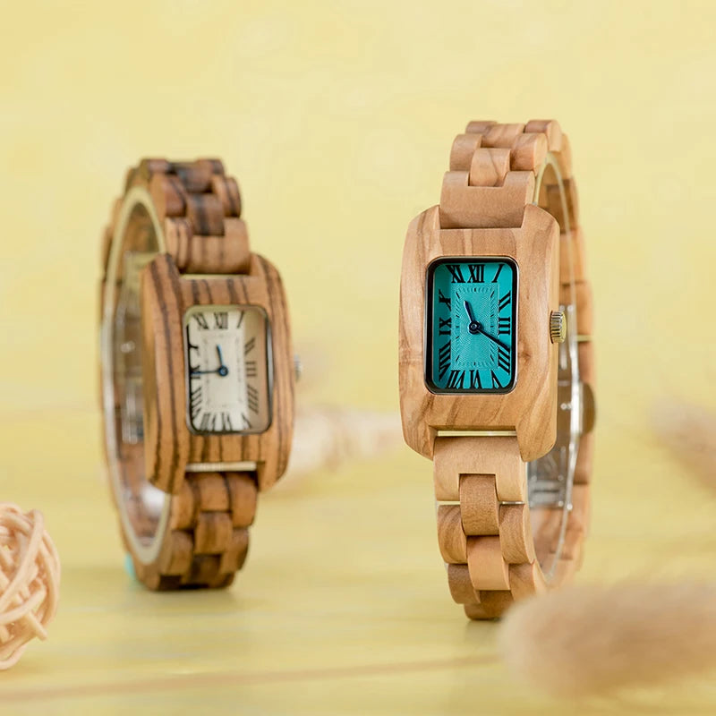BOBOBIRD Wooden Watch Ladies Quartz Wrist watches Luxury Brand Female Clocks montre bois femme in Wood Box