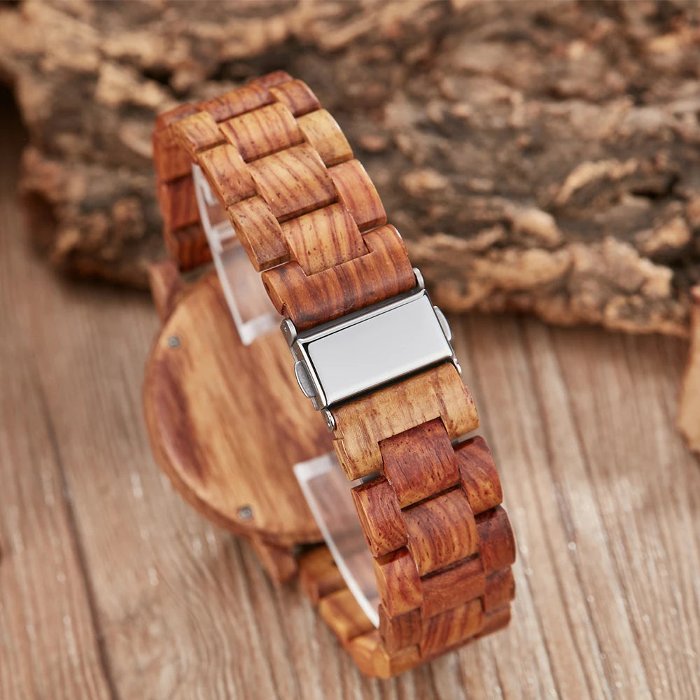 Turntable Compass Creative Wood Watch Men Dial Real Walnut Ebony Bamboo Wooden Watches Man Male Brown Black Clock Wrist Reloj