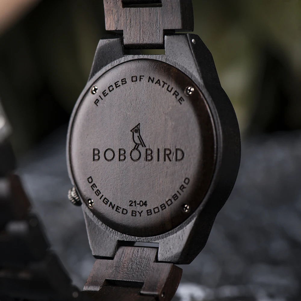 BOBO BIRD Men Watches Viking Warriors Collection Valknut Handmade Wooden Watch Custom Logo Dropshippping