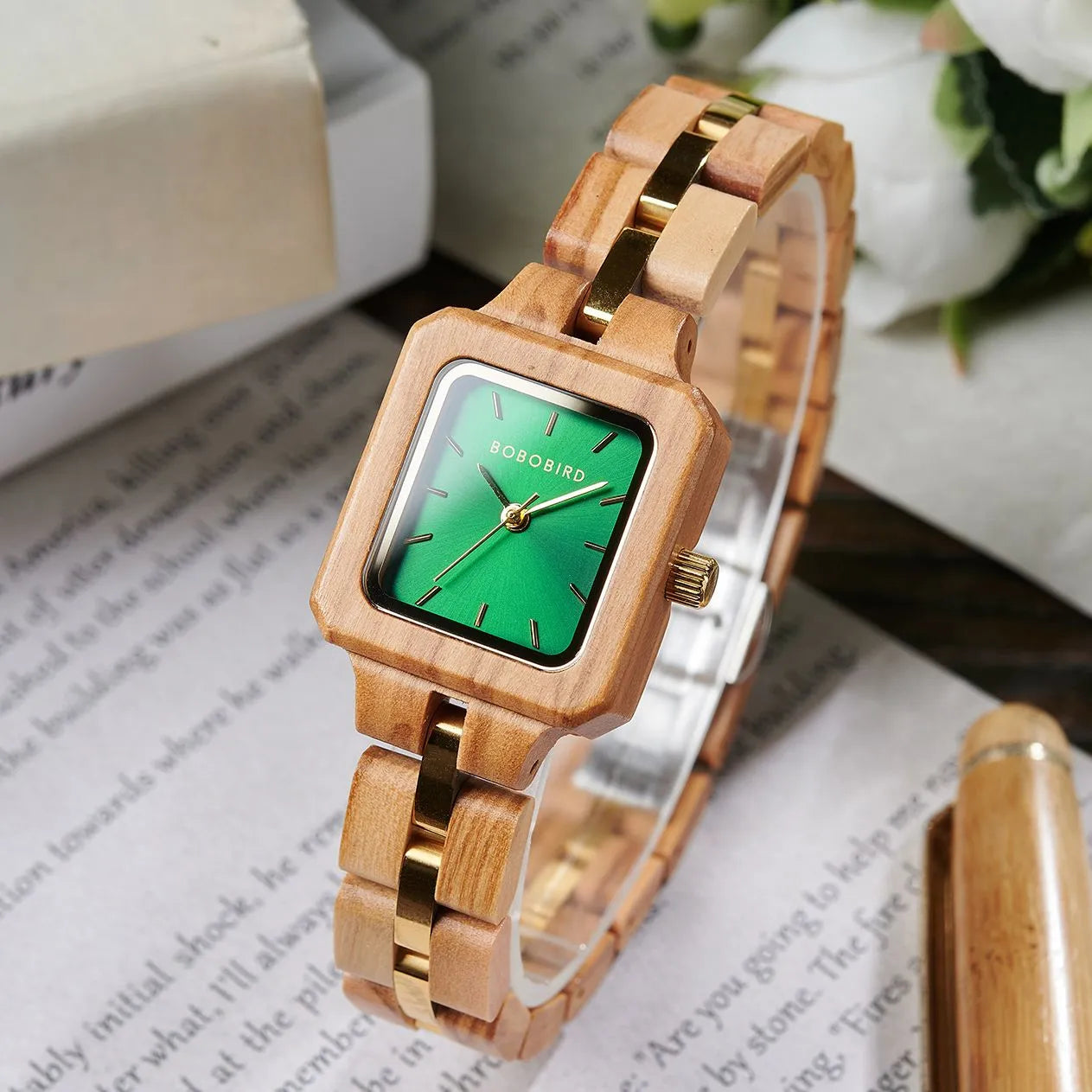 BOBO BIRD Wood Watch Women Quartz Wristwatch New Design Female Simple Fashion Watch Personalized Engraved Gift Box Reloj Mujer
