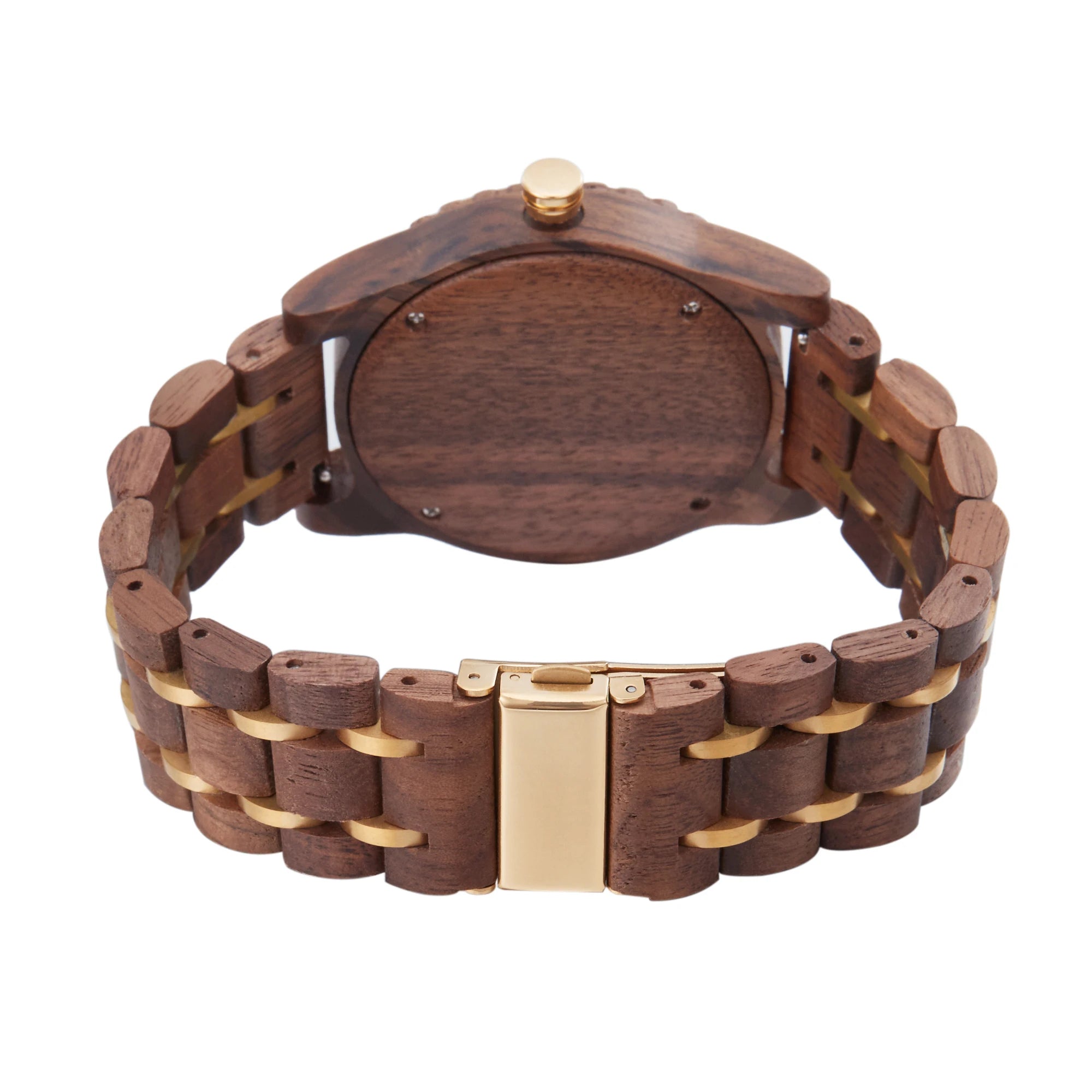 Watch Men Wrist Watch Fashion Retro Walnut Wooden Multifunctional Date Week Display Holiday Christmas Gift Quartz Wrist Watches